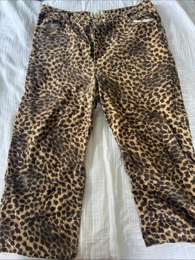 High-Rise Leopard Print Women’s Jeans